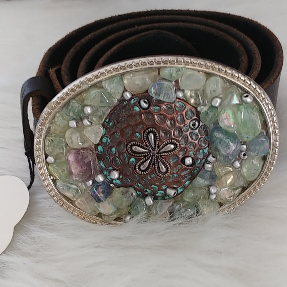 Handmade belt buckle with belt